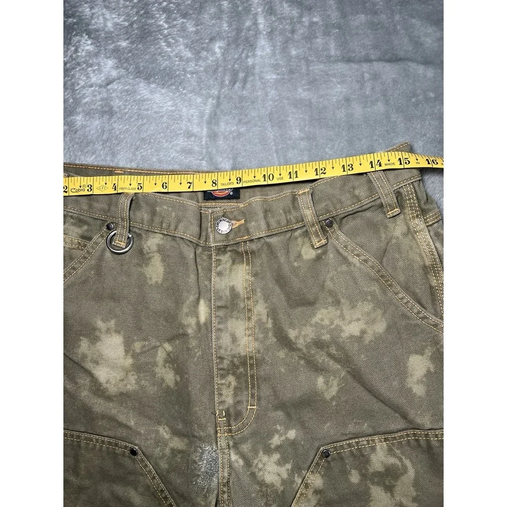 Dickies Pants Men Size 32x32 Green Straight Carpenter Work Double Knee Punk